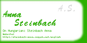 anna steinbach business card